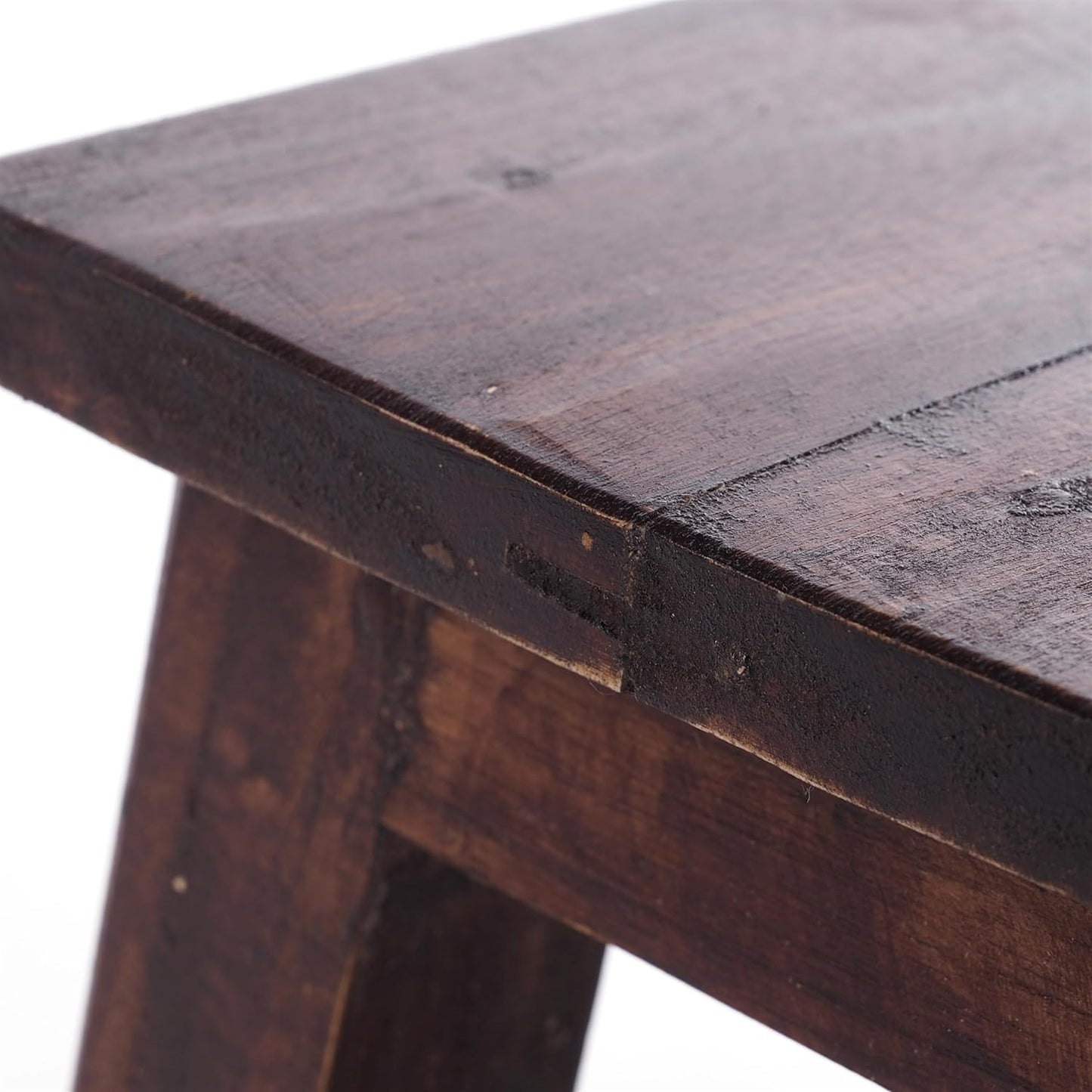 Rustikaler Hocker, 03 Dunkelbraun