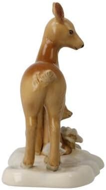 Figur Rehe im Schnee, 14cm, Mehrfarbig