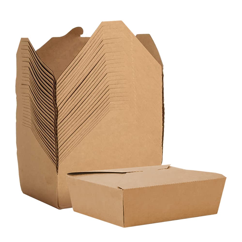 Kraftpapier Lunchboxen Set 25 Stück, 750ml