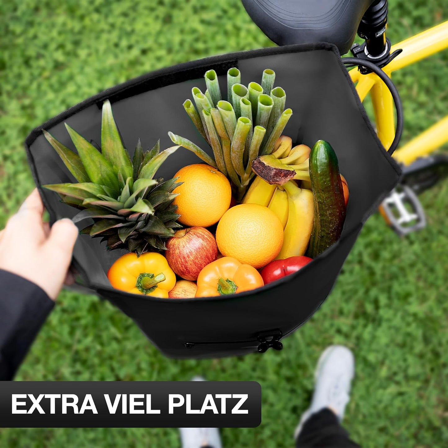 Velo Gepäckträgertasche wasserdicht, Schwarz 28L