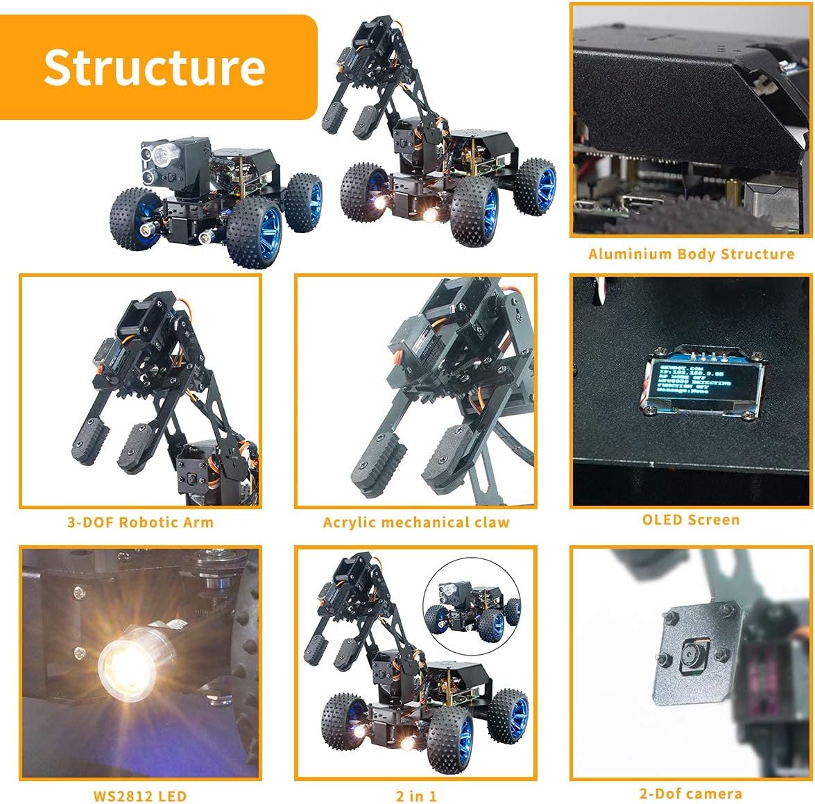 PiCar-Pro Raspberry Pi Smart Roboter Auto Kit