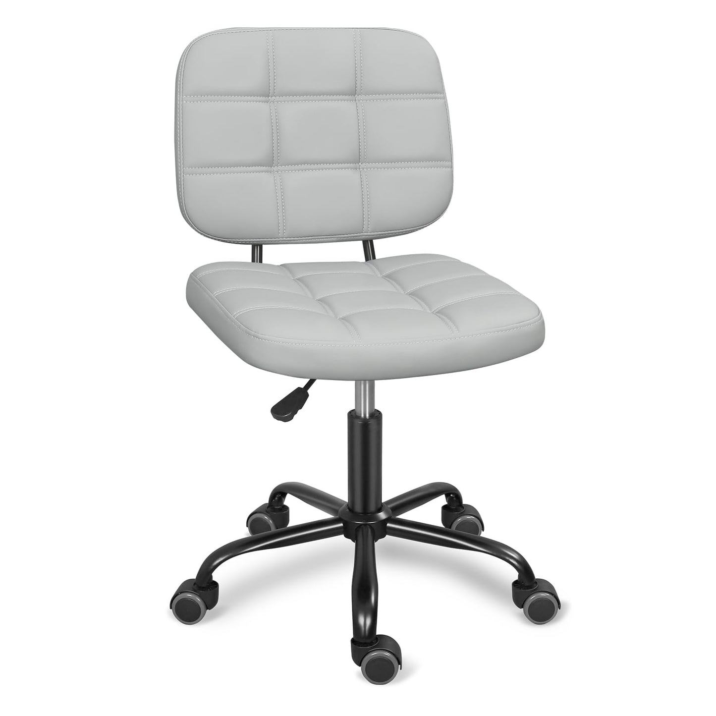Ergonomischer Bürostuhl ohne Armlehnen, höhenverstellbar, Hellgrau 86x55cm