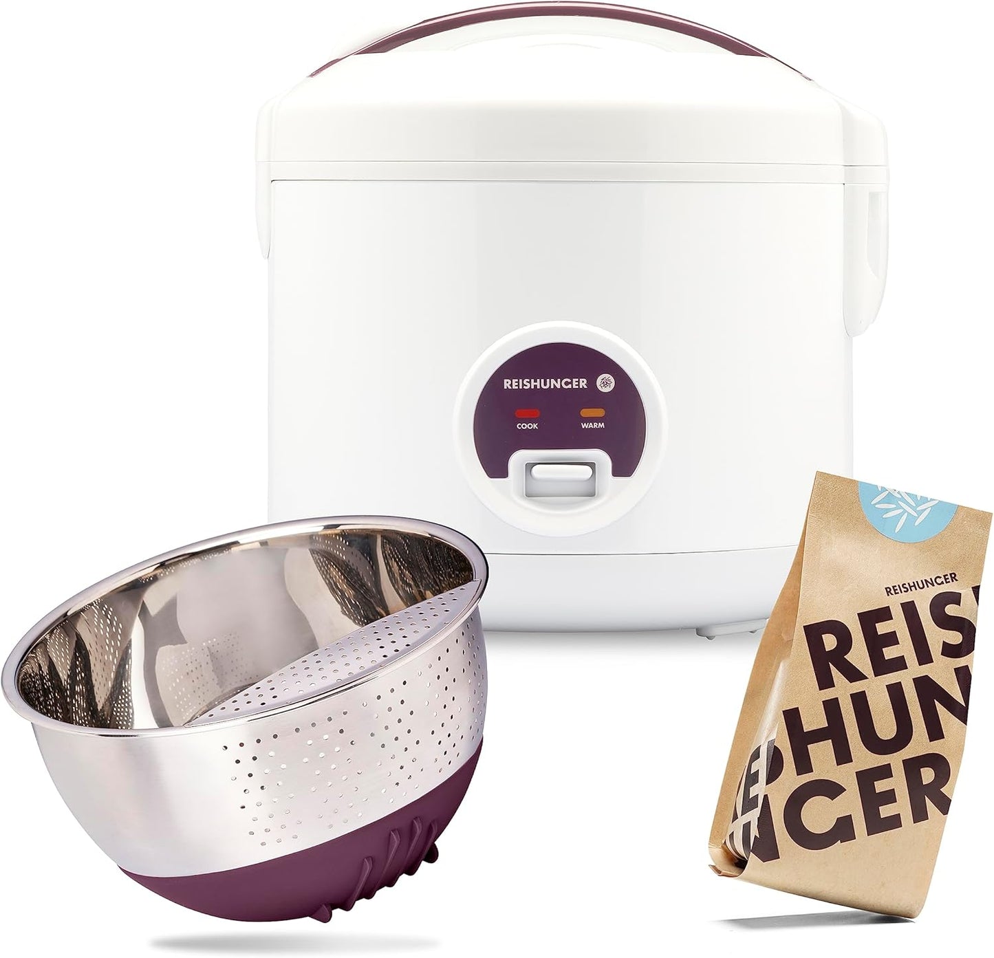 Reiskocher und Dampfgarer, Weiss, Starter Set 1,2L