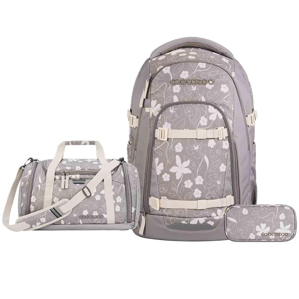 Mate Schulrucksack-Set mit Sporttasche, Vanilla Bloom
