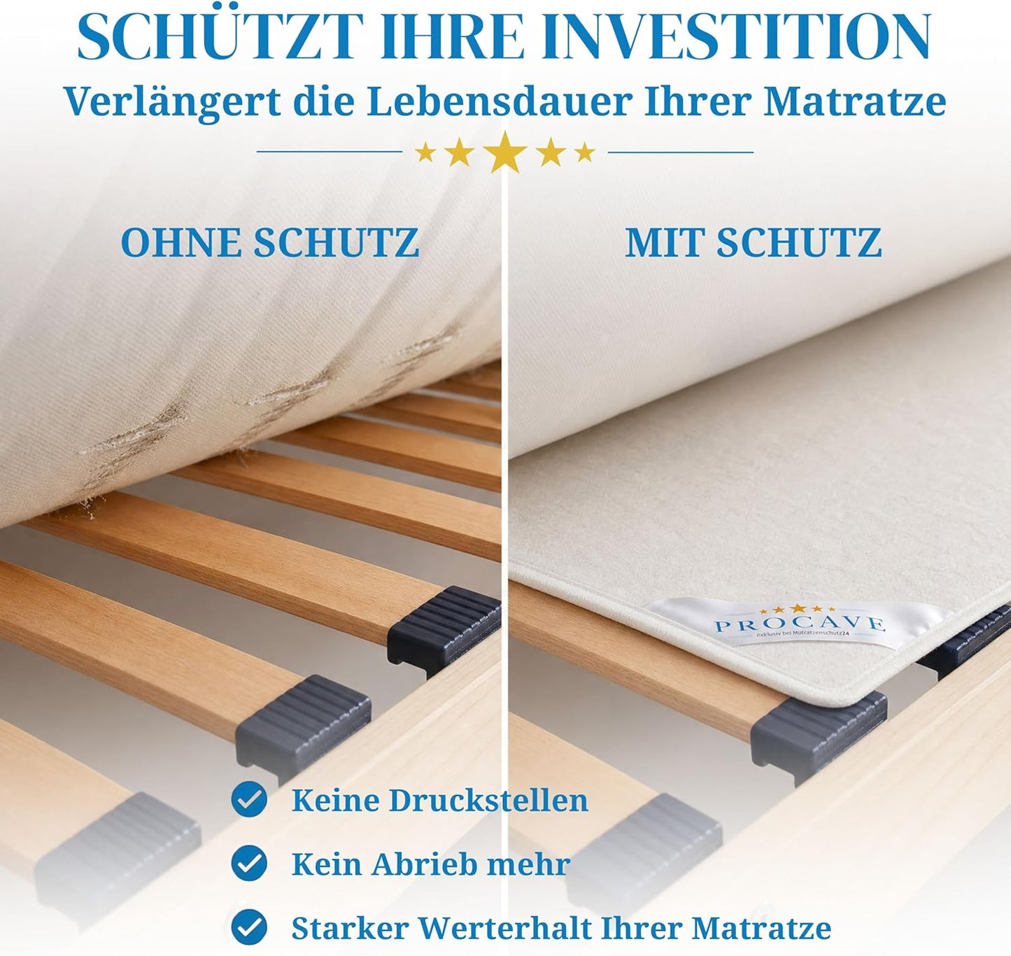 Filzschoner für Lattenrost, 70x220 cm, 70 x 220 cm
