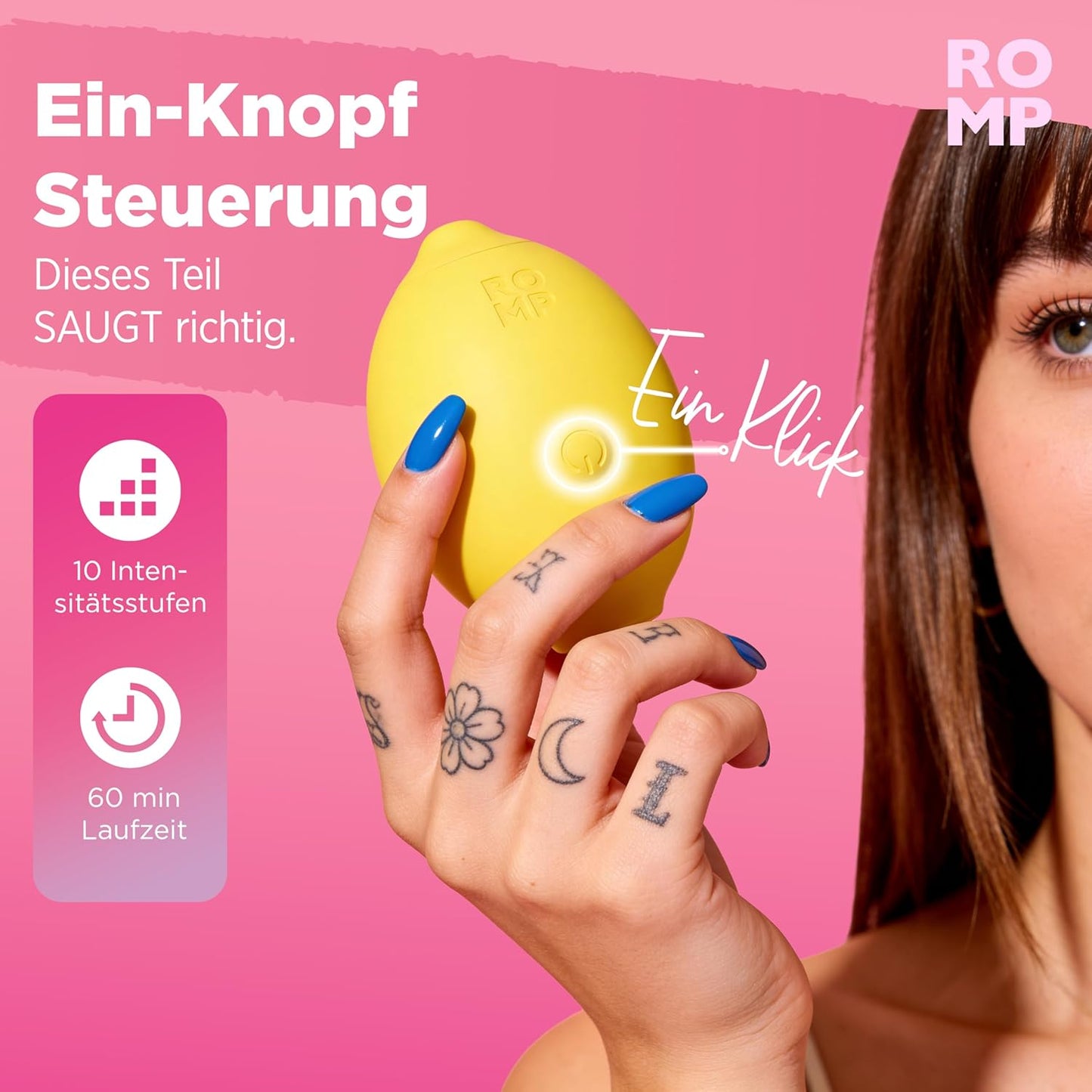 Lemon Klitorisvibrator mit 10 Modi, Gelb