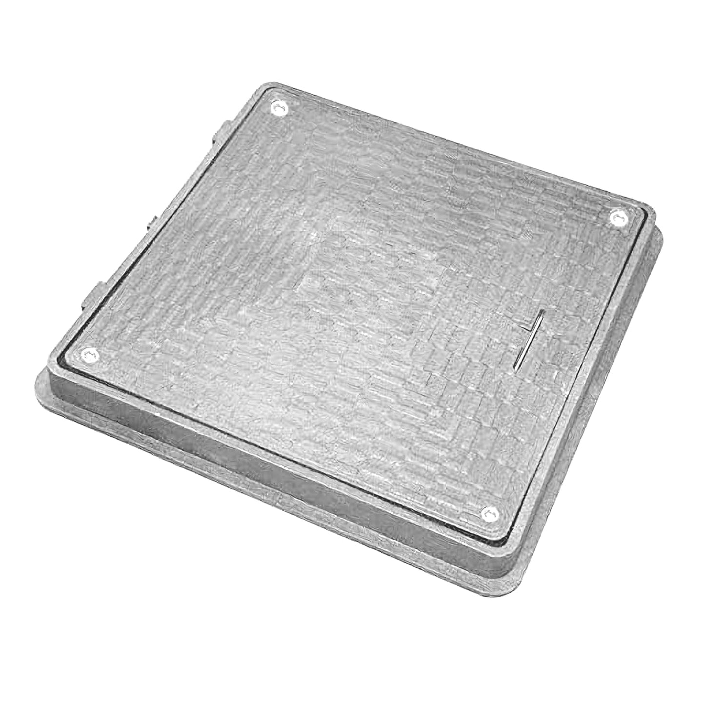Quadratische Schachtabdeckung 65cm A15, Hellgrau