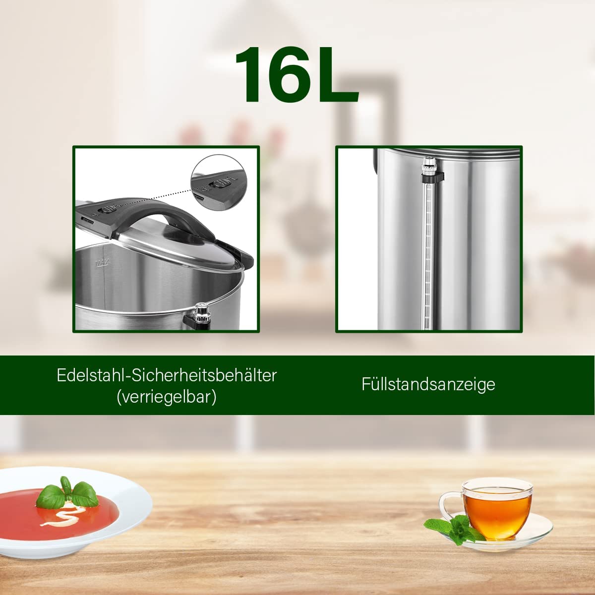 Heissgetränke- / Glühweinautomat PC-SV 1111, Einkochautomat, Edelstahl 11l