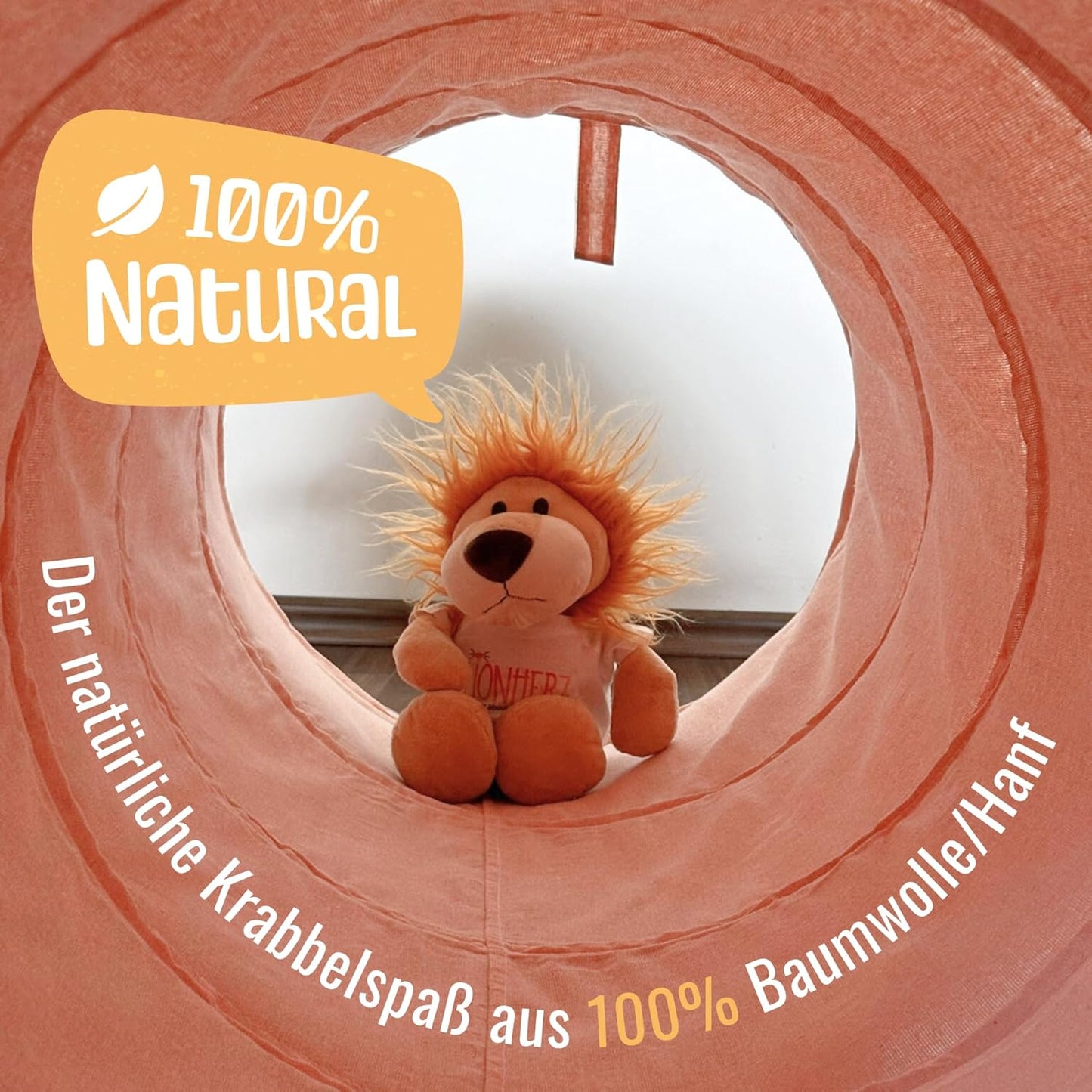 Pop-up Spieltunnel 180cm, Korallrosa