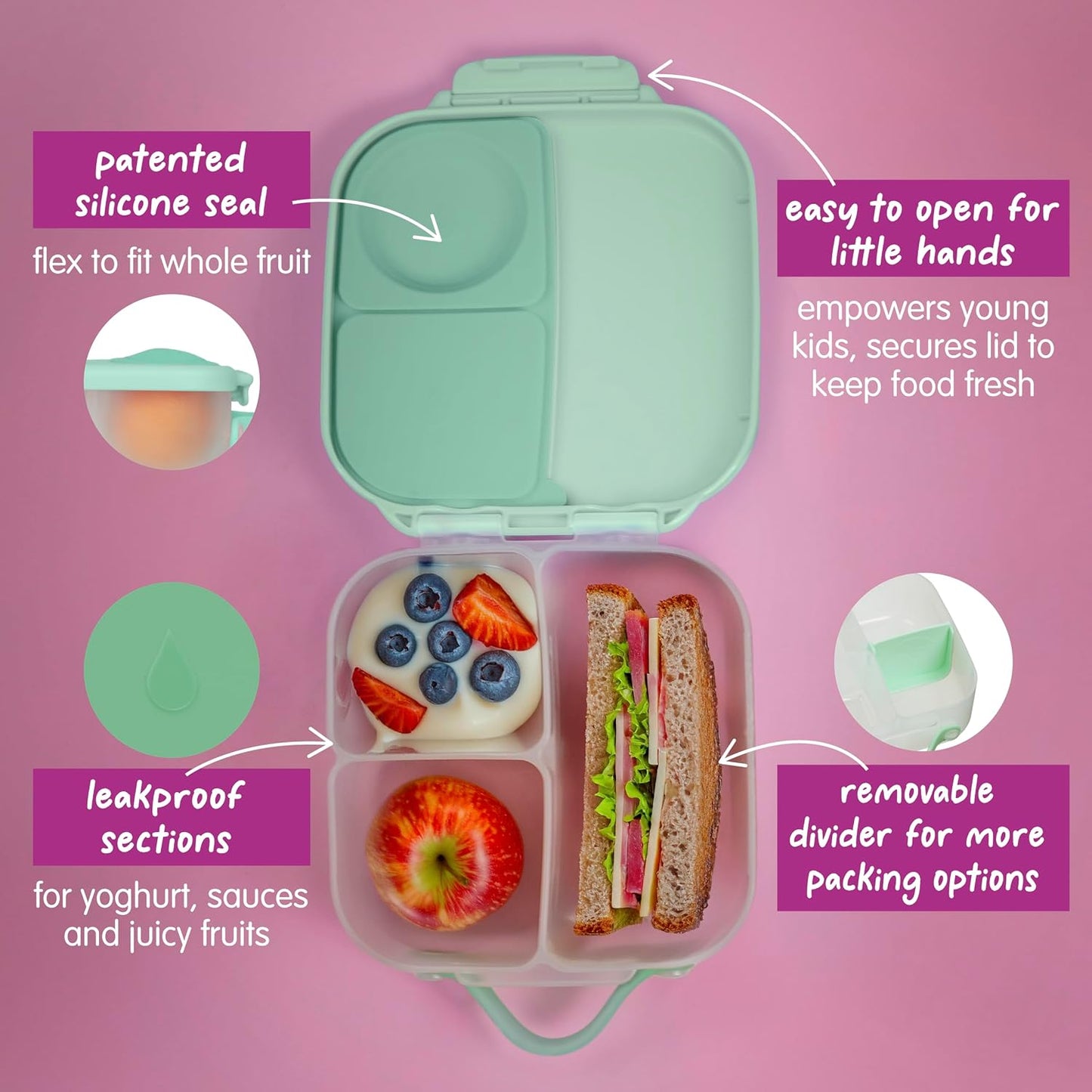 Mini Bento-Brotdose, Spearmint