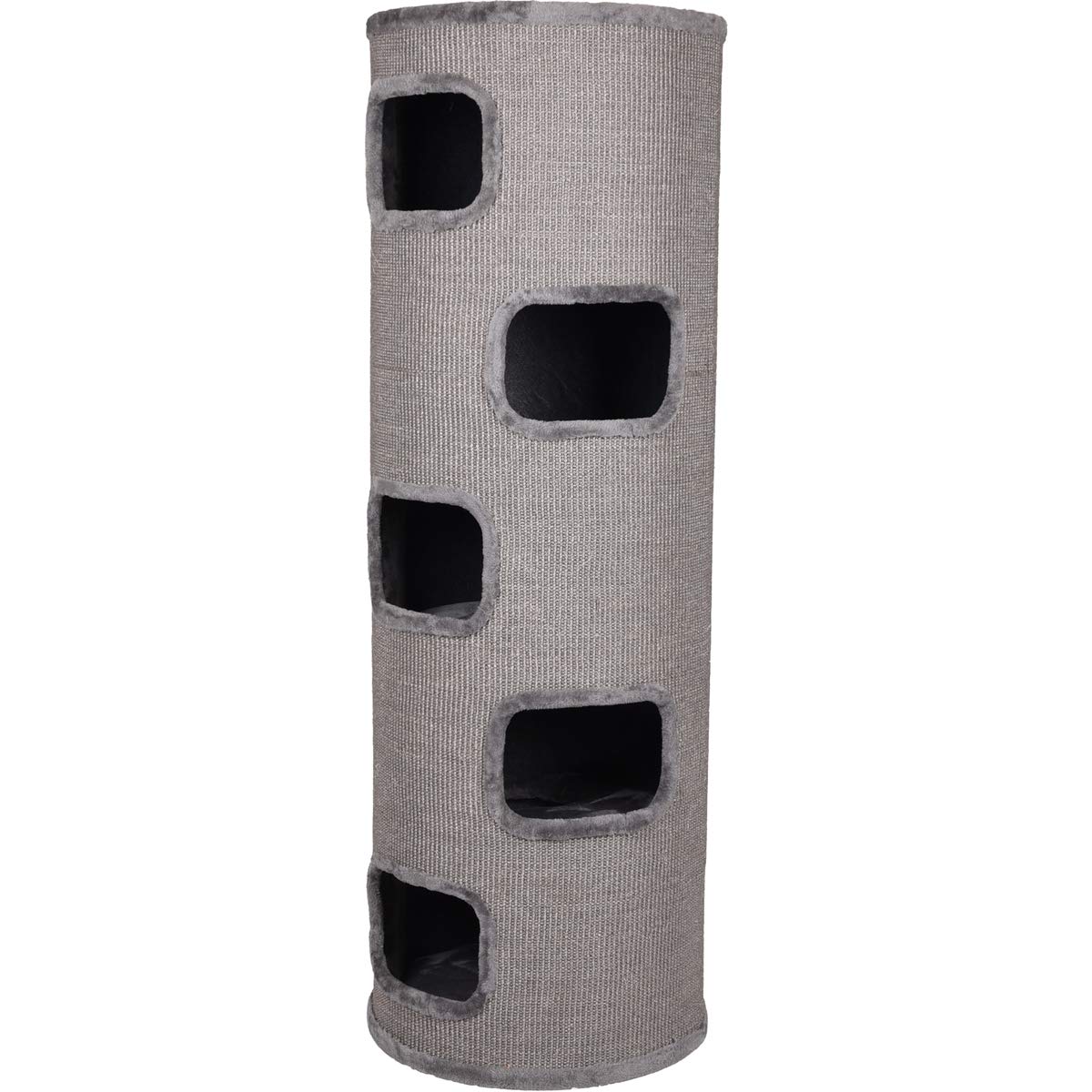 Kratztonne Enes mit 4 Etagen, Grau 120 cm – Ø 50 cm