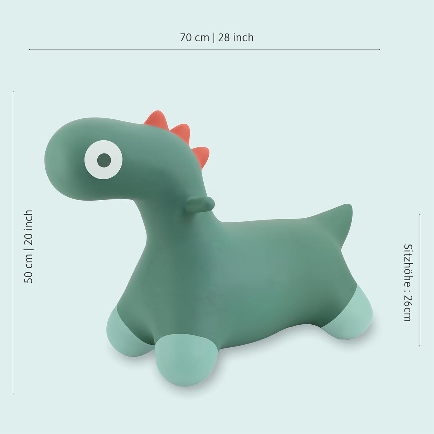 Aufblasbares Spielzeug Hoppi Dino, grün