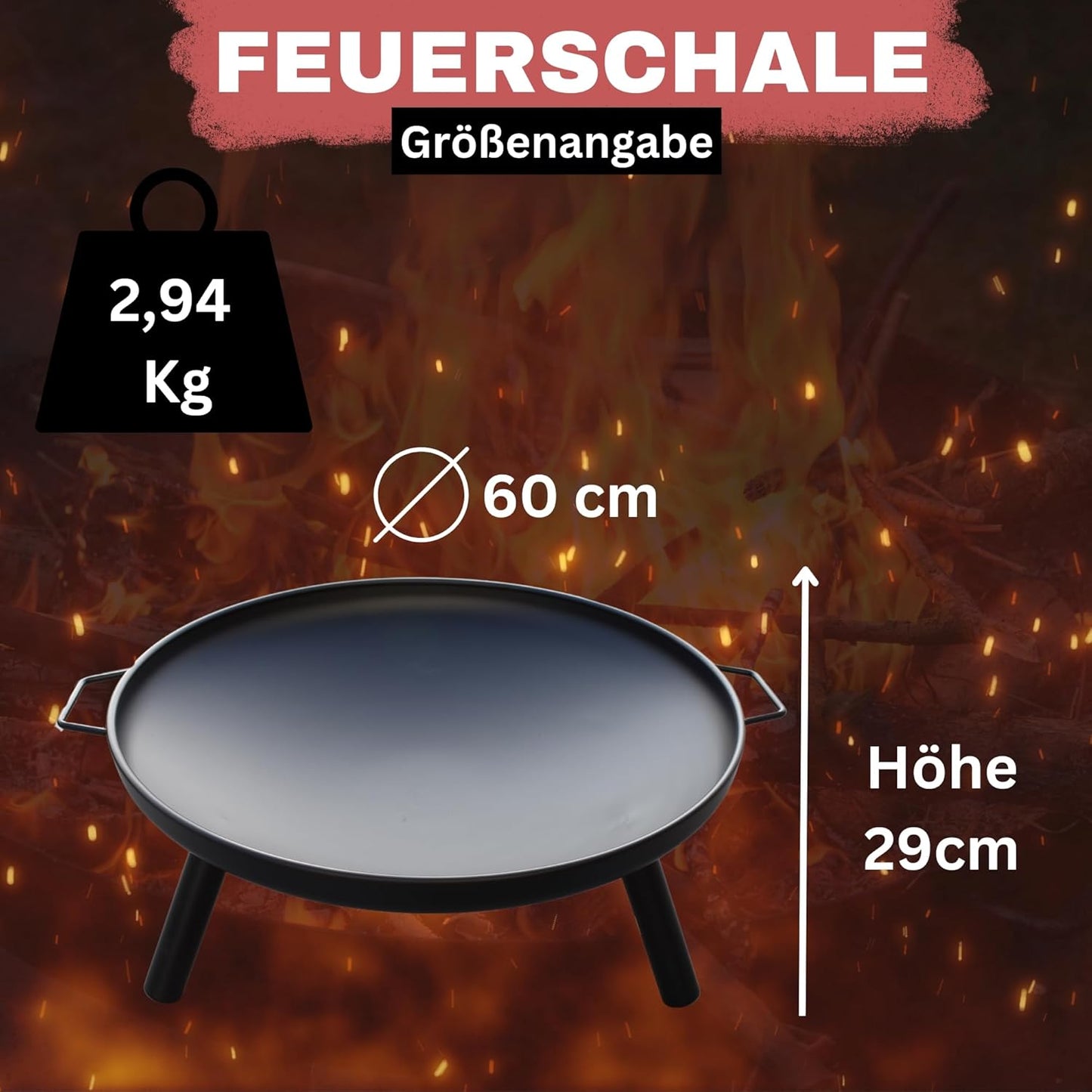 Feuerschale mit Griffen