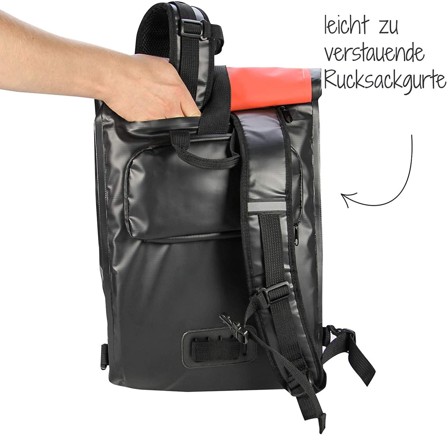 Gepäckträgertasche wasserdicht, Fahrradkorb/-tasche, Einheitsgrösse Schwarz