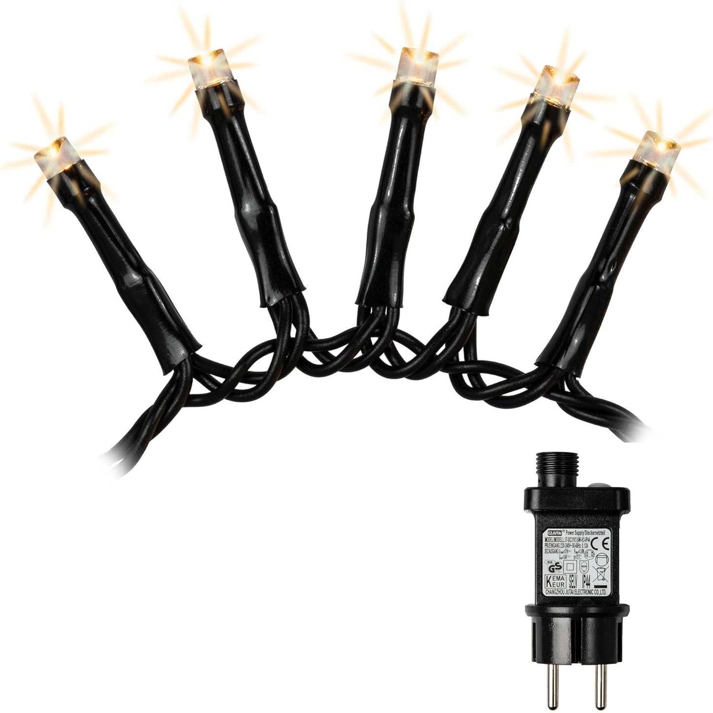 LED Cluster-Lichterkette mit Timer, 288 LED/ beleuchtet 5,74 m