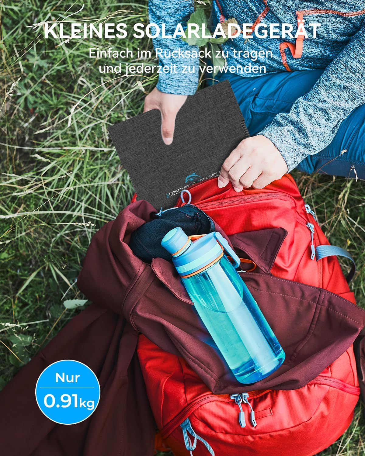 Faltbares Solarpanel für Handy & Kamera, 30W