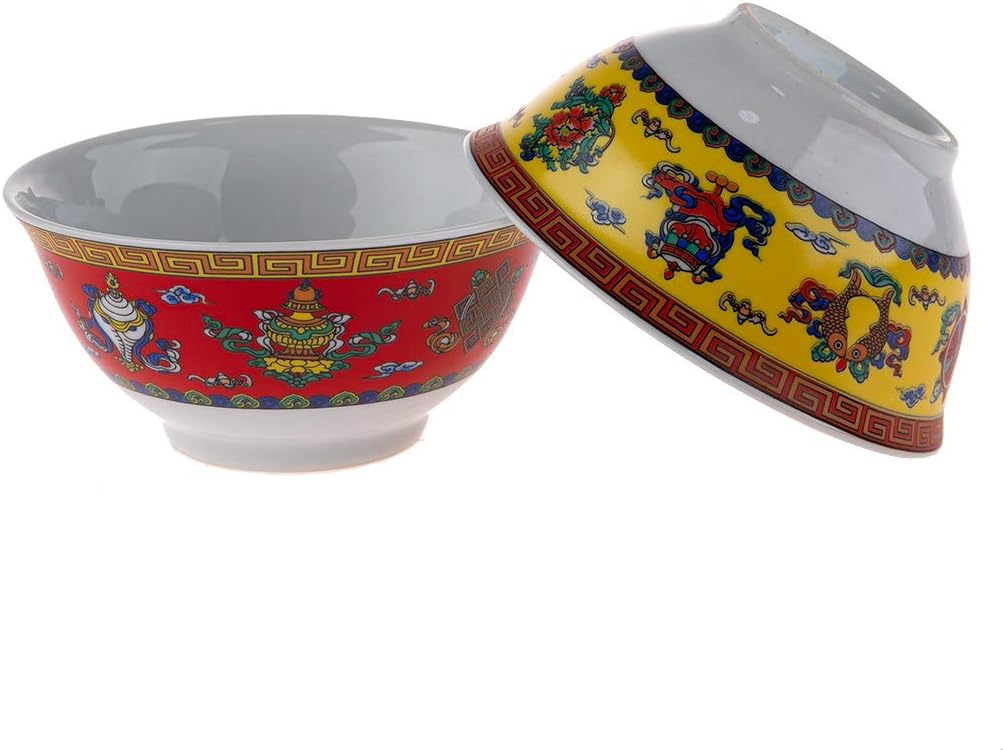 Asiatische Reisschalen mit Buddhismus-Motiven, Buddha