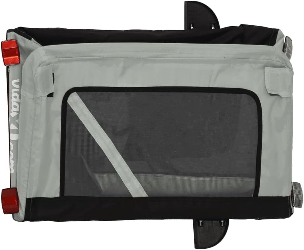 Veloanhänger für Haustiere, 63 x 123 x 66 cm Grau