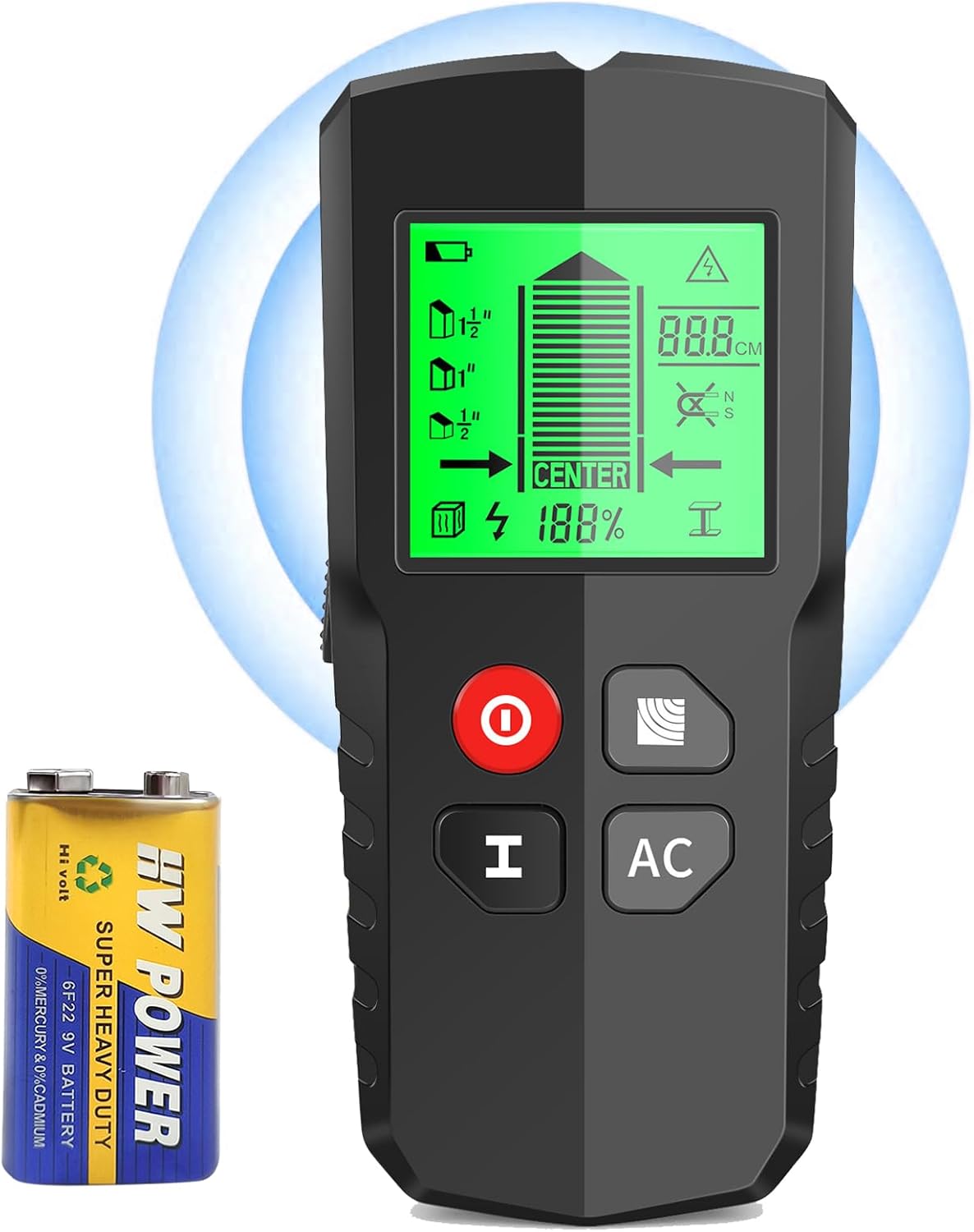 ‎HLW-QB5 Leitungsfinder für Wände und Kabel, B-Schwarz