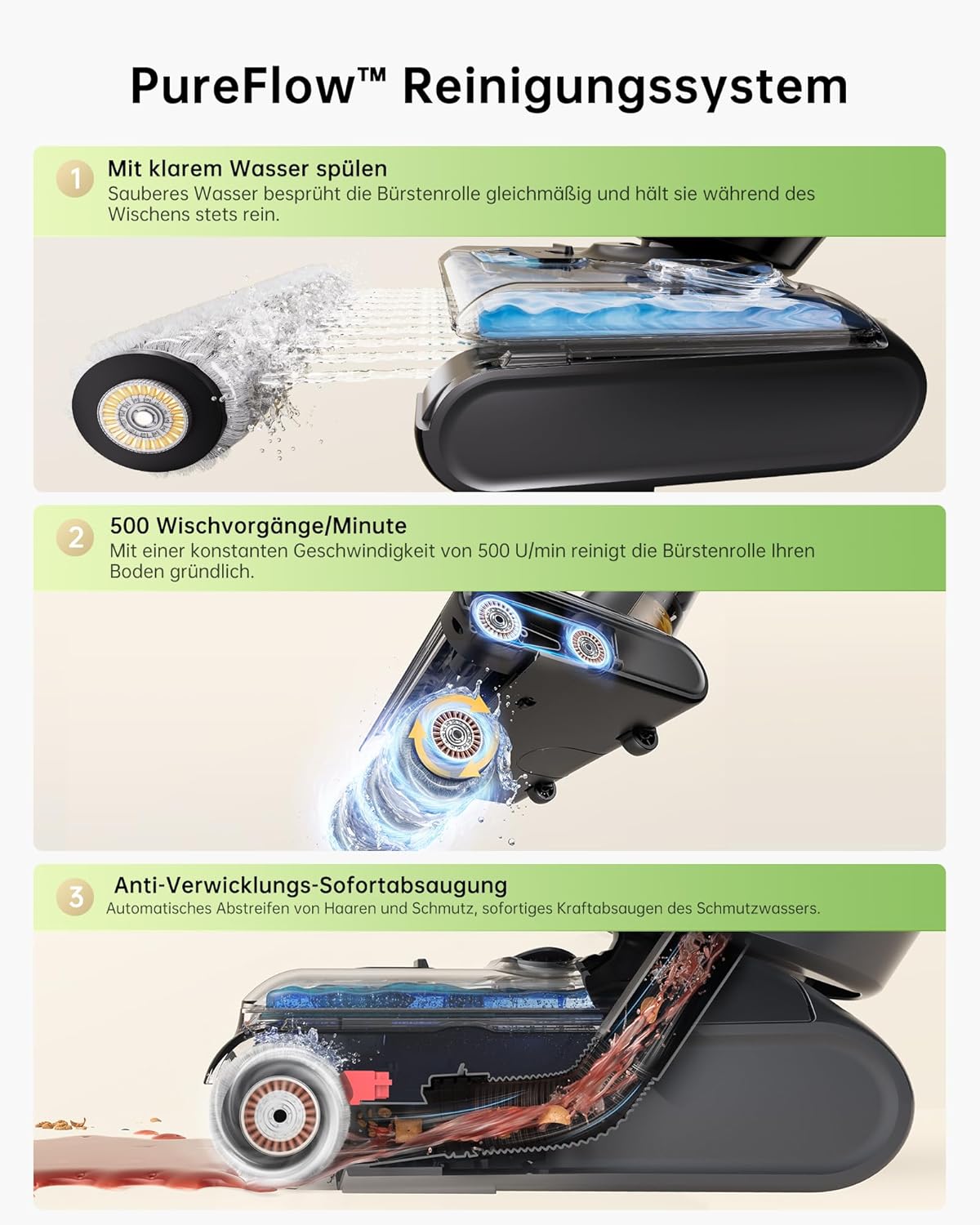 Nass-Trockensauger X7 mit Wischfunktion, Schwarz