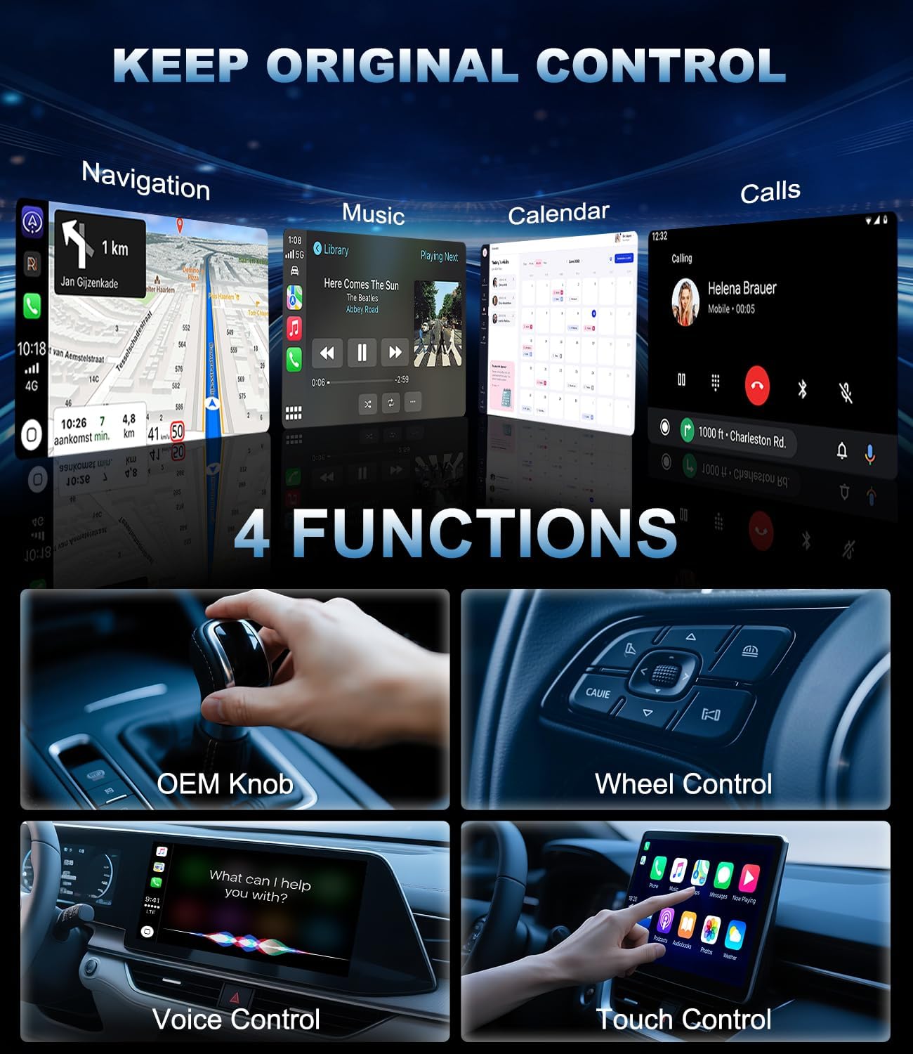 CarPlay Wireless Adapter für iPhone, Silber
