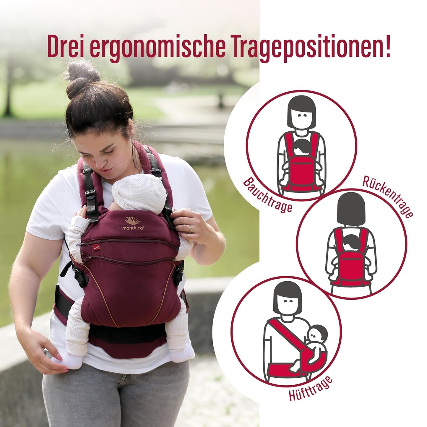 XT Babytrage mitwachsend, 3,5-20 kg, denimberry-toffee