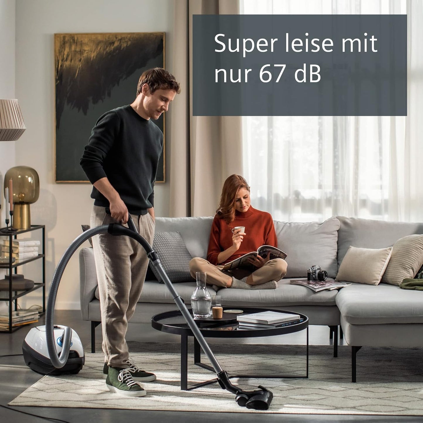Staubsauger mit Beutel Vsz7442s, Weiss 67dB(A) extraleise Testsieger 2018