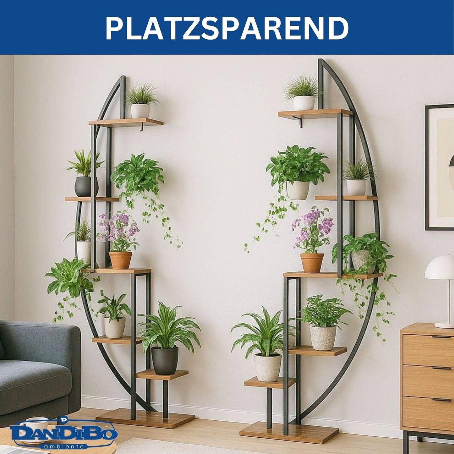Halbrundes Pflanzenregal 96644