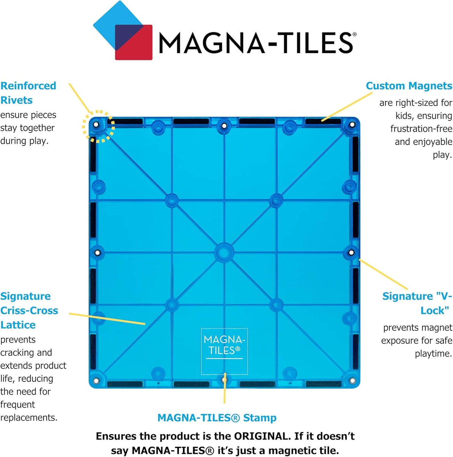 Magna-Tiles 3D-Baustein-Set (32-teilig), Einzelbett