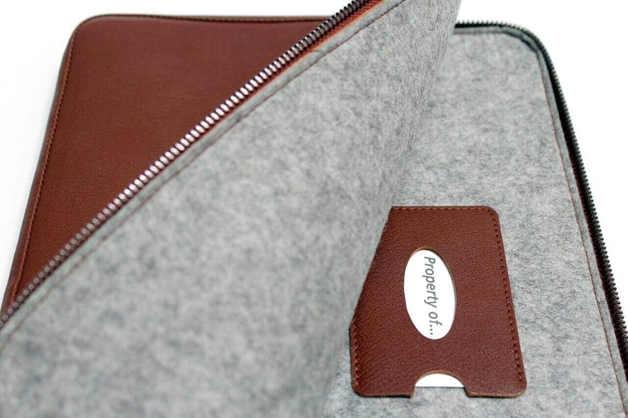 Handgefertigt Leder-Hülle, MacBook Air 15 Hellbraun