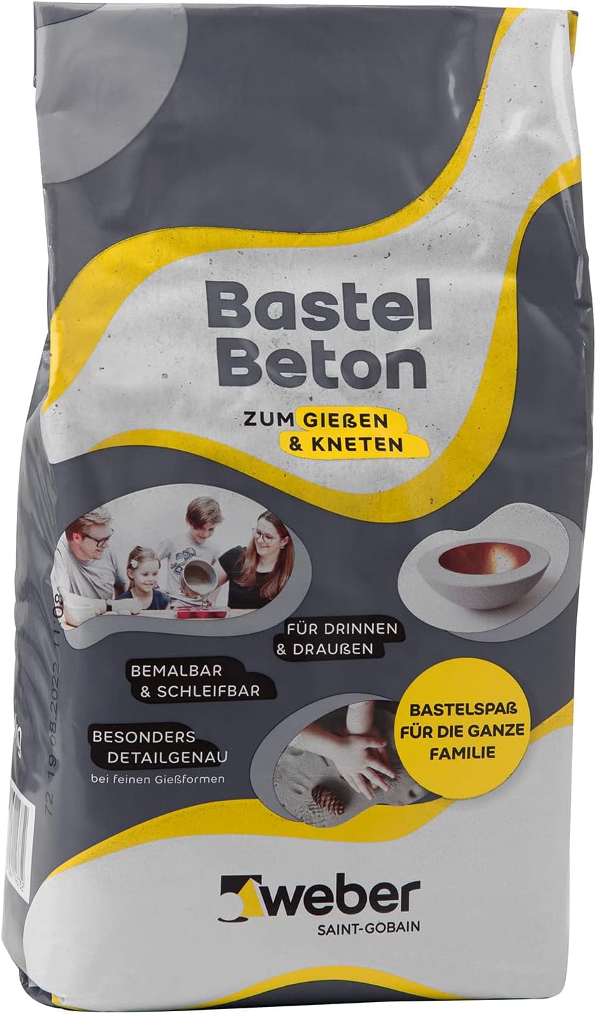 5 kg Bastelbeton zum Giessen & Kneten