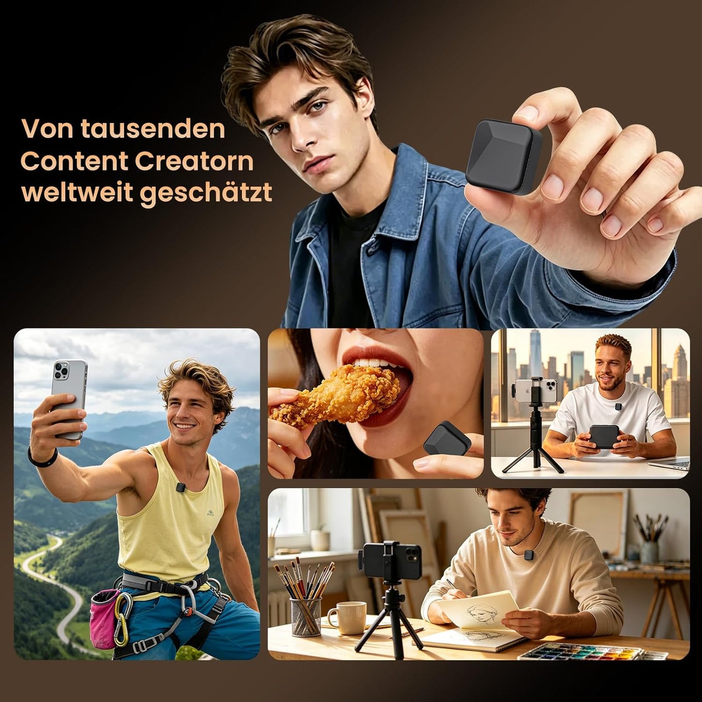 Wireless Lavalier Mikrofon mit Ladecase