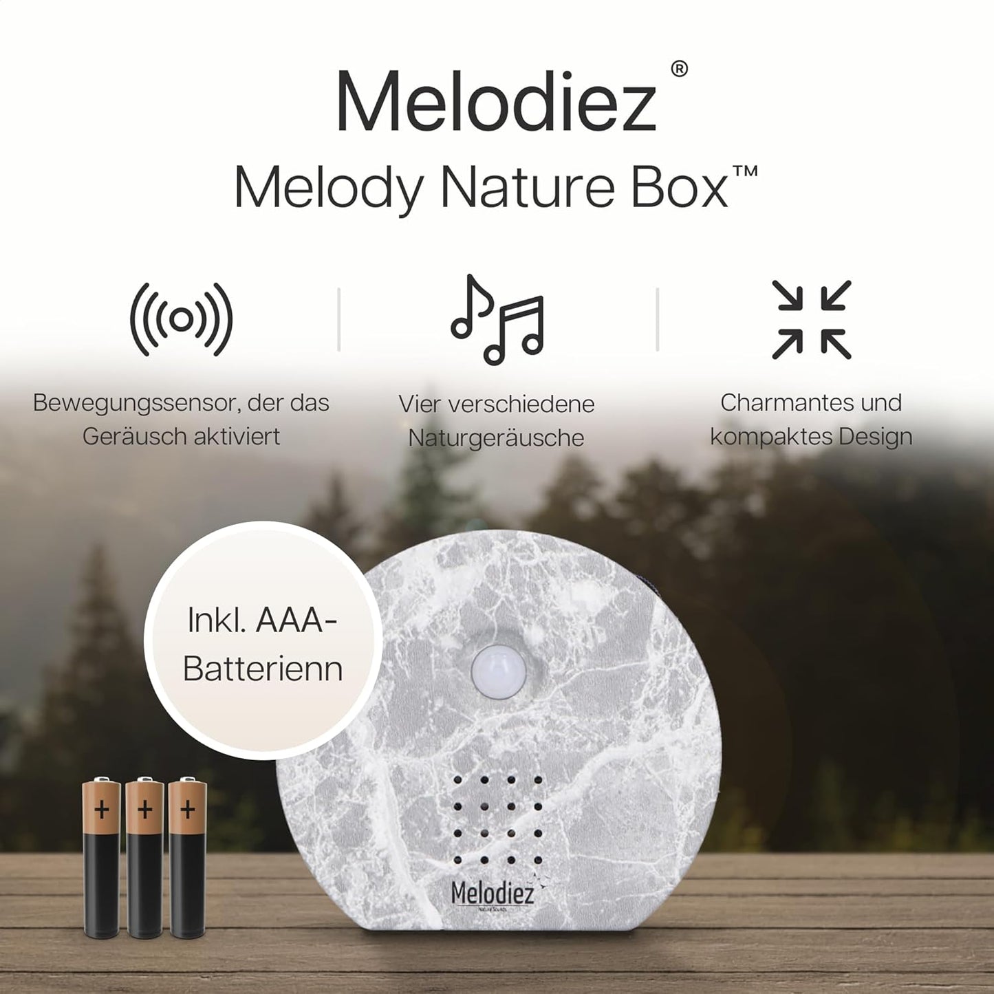 Box mit Naturgeräuschen, Marmor