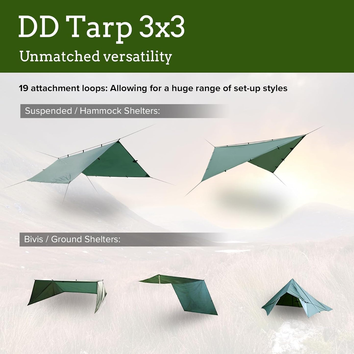 Wetterfestes Tarp, Grün