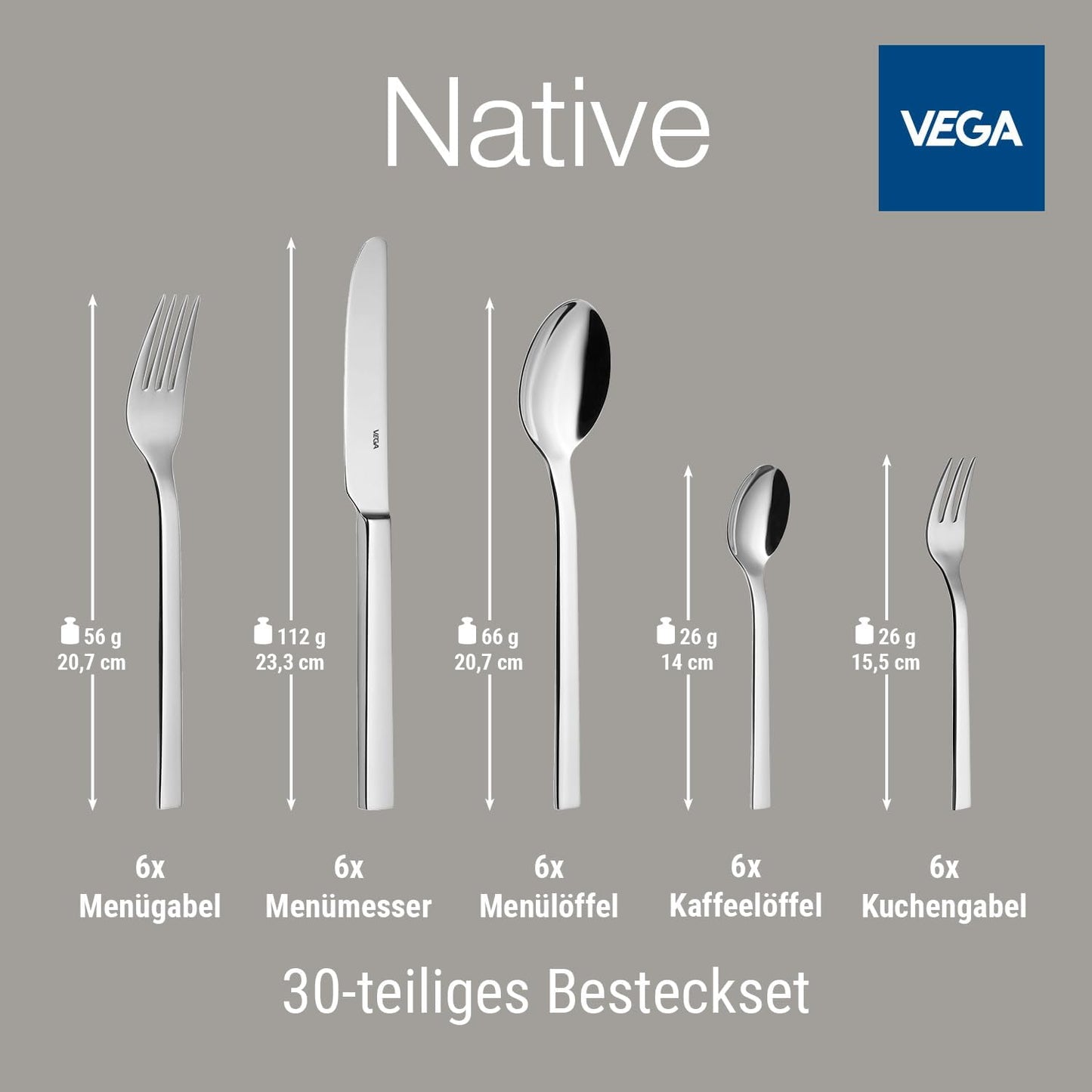 30-teiliges Besteckset