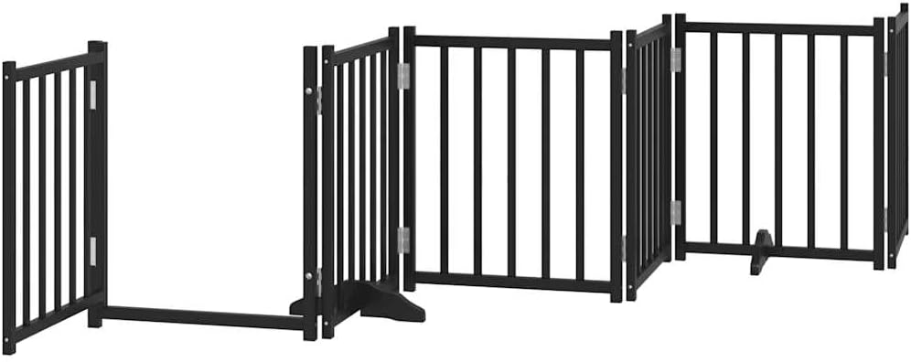 Faltbares Haustiertor mit Tür, 50 x 60 x 2 cm / Schwarz