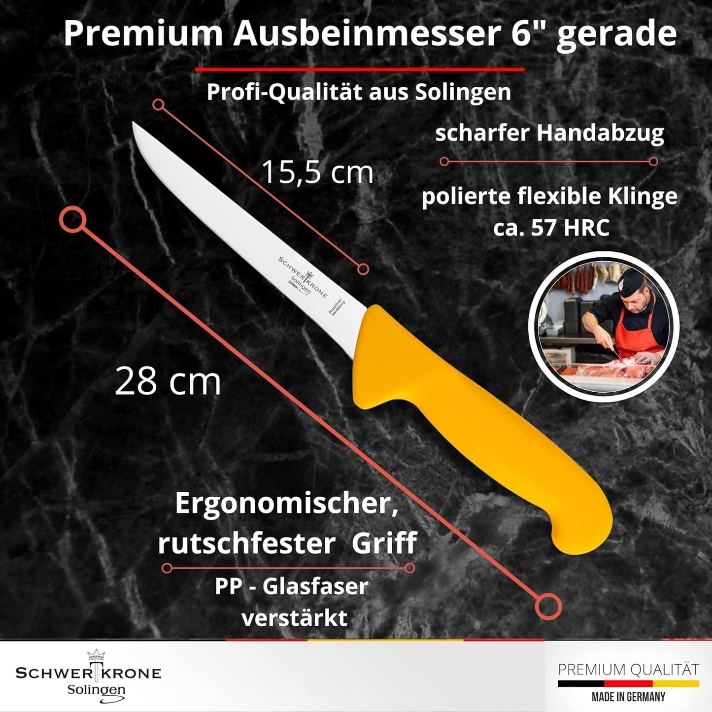 Metzgermesser Set, 3-teiliges Set