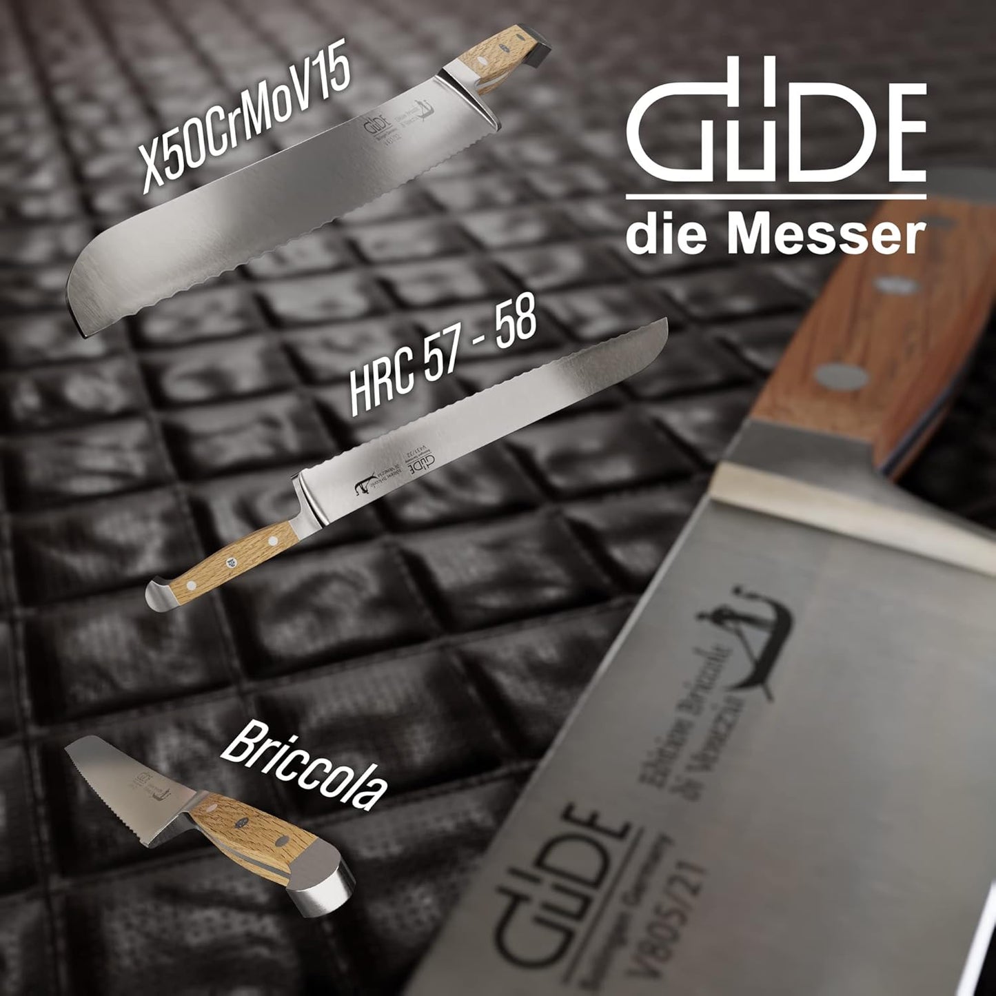 Brotmesser Venezia, geschmiedet, Doppelkropf, 32 cm Venezia