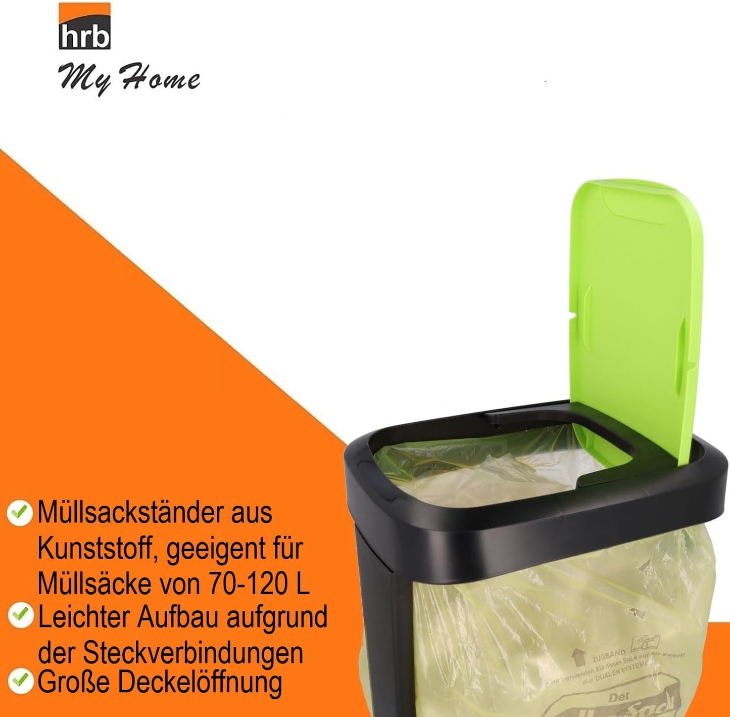 Gelber Sack Müllsackständer mit Schwingdeckel, 1