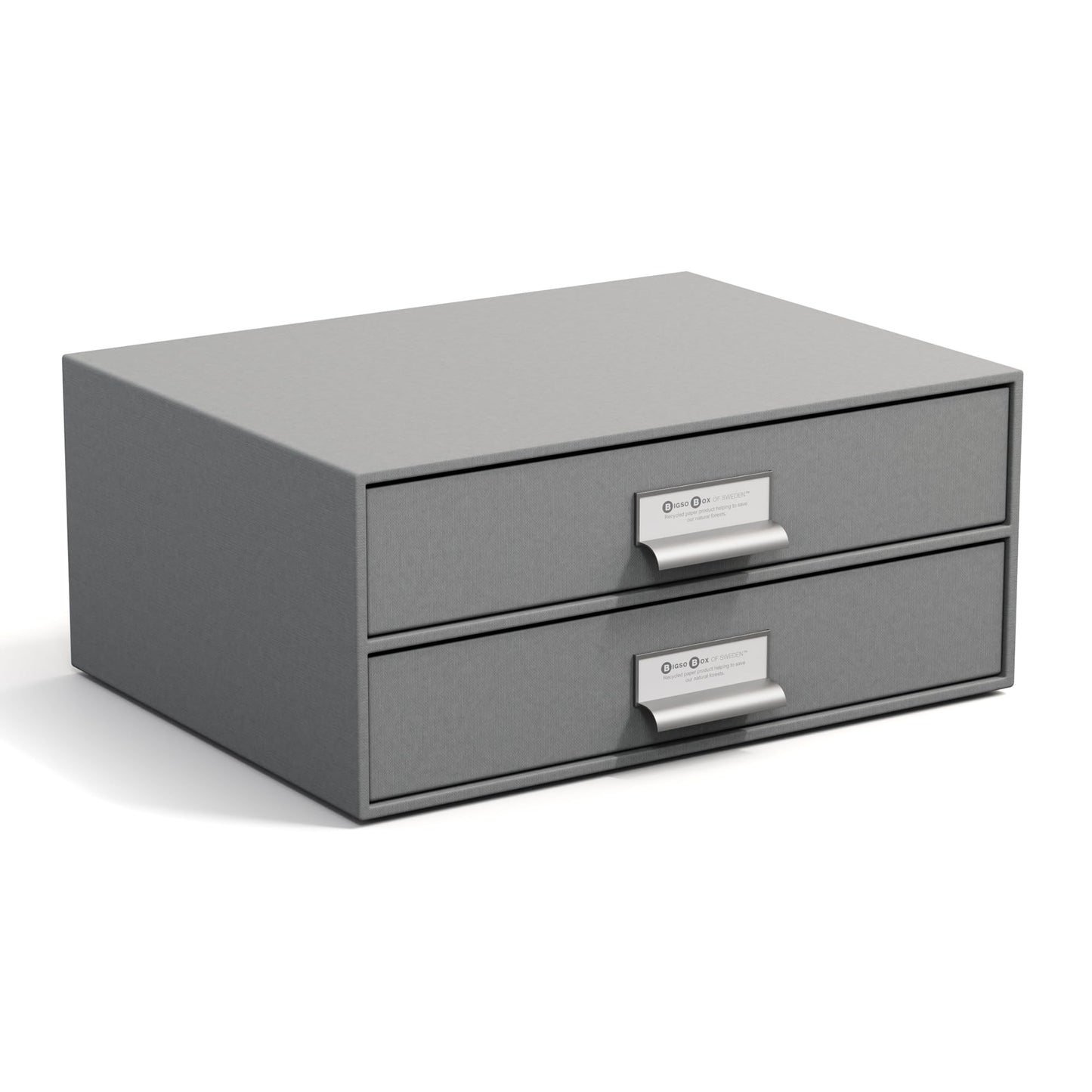 Bigso Schubladenbox mit 2 Schubladen, Grau