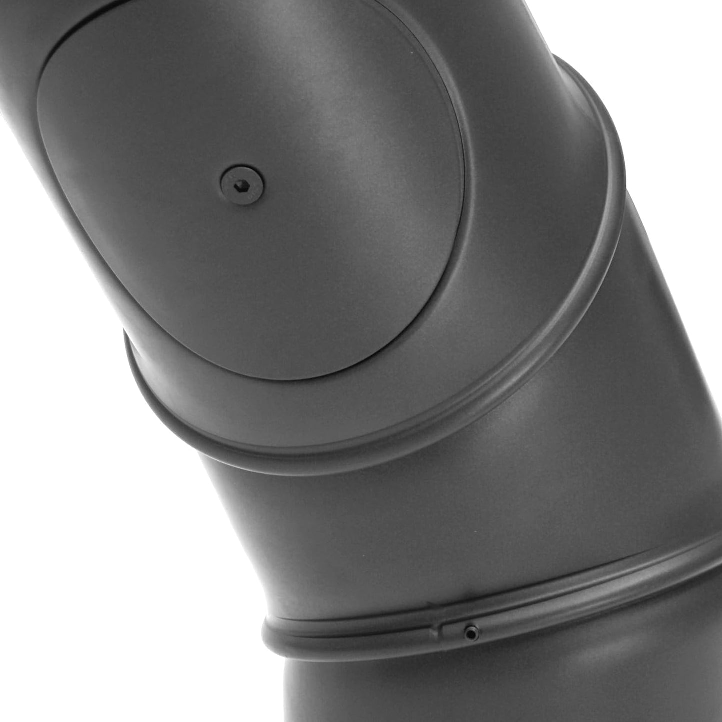 Rauchrohrbogen Multibogen mit Reinigungstür (0-90°), 150 Gussgrau