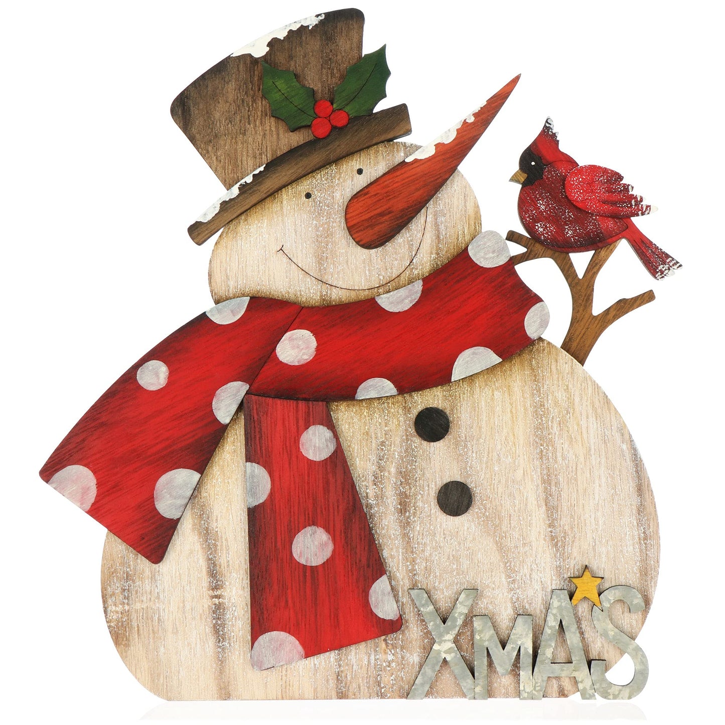 Schneemann Aufsteller, Schneemann - Rund