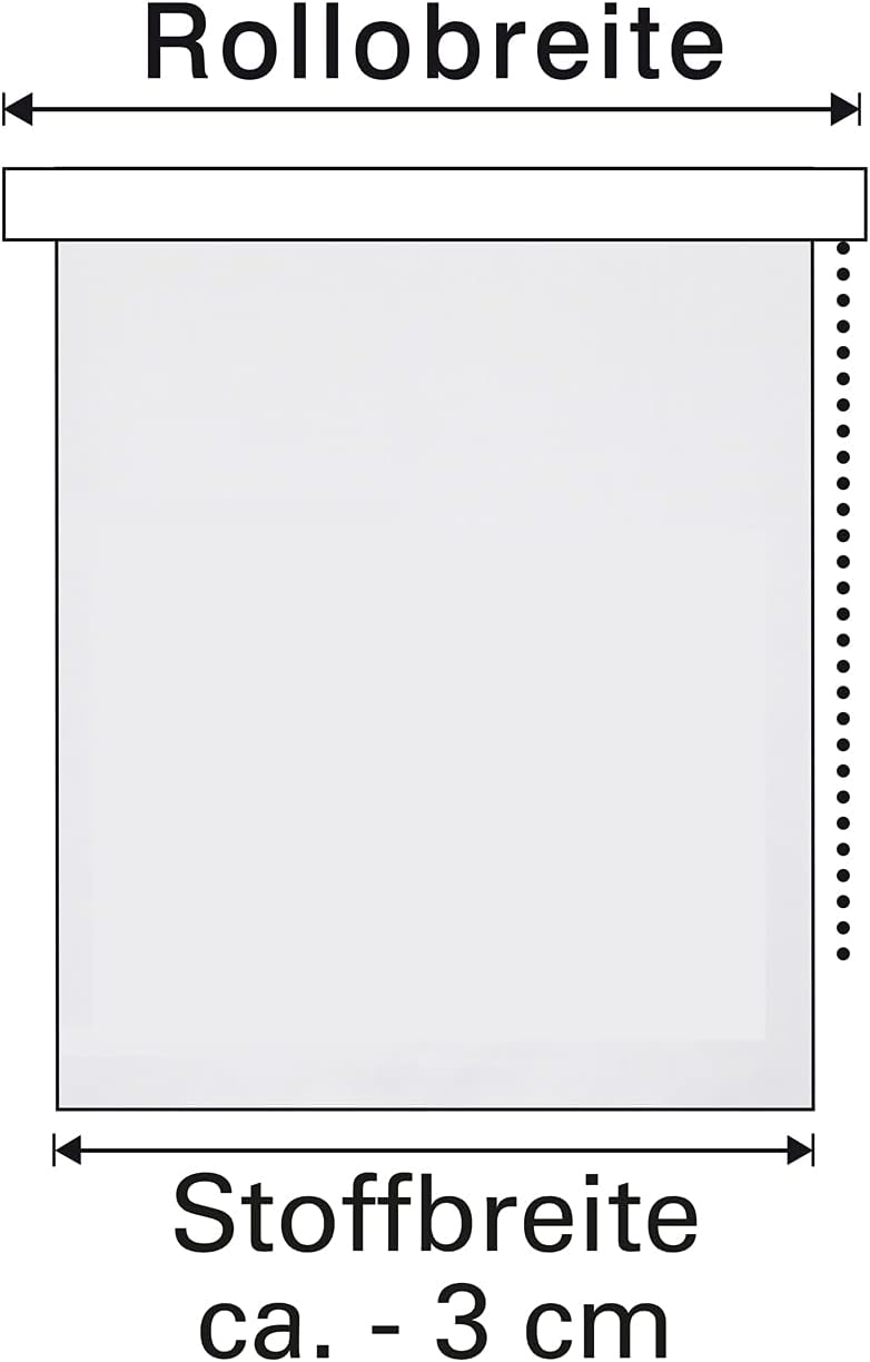 EASYFIX Rollo Dekor 100 Scandinavian, 80 x 180 Weiss/Natur