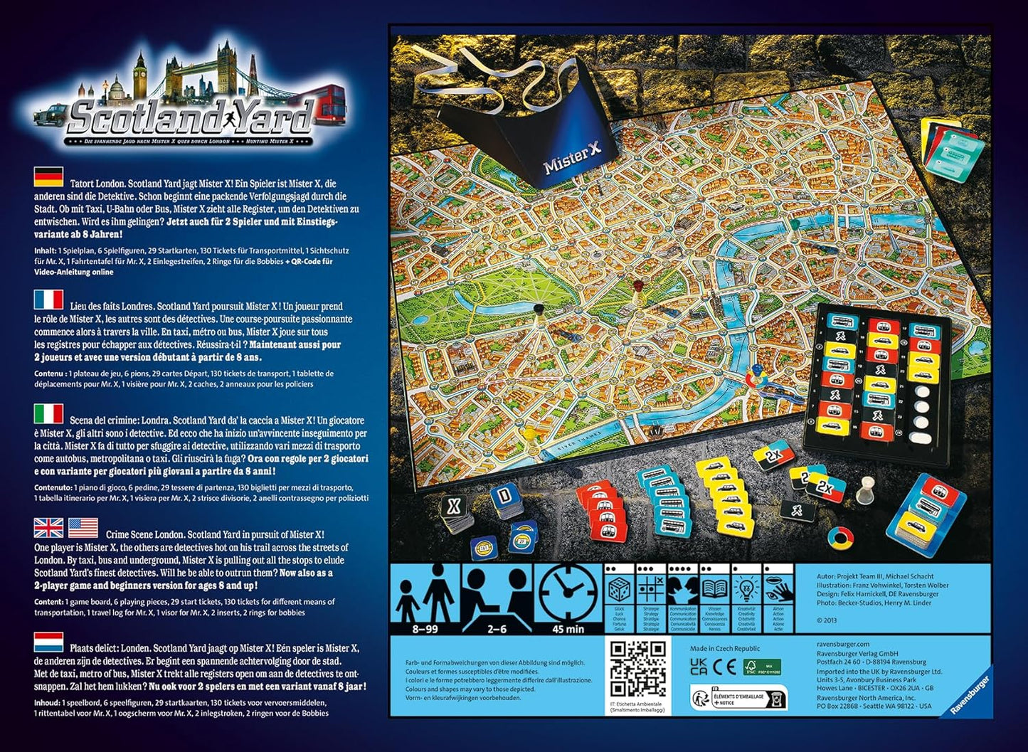 Gesellschaftsspiel Scotland Yard, Alte Version