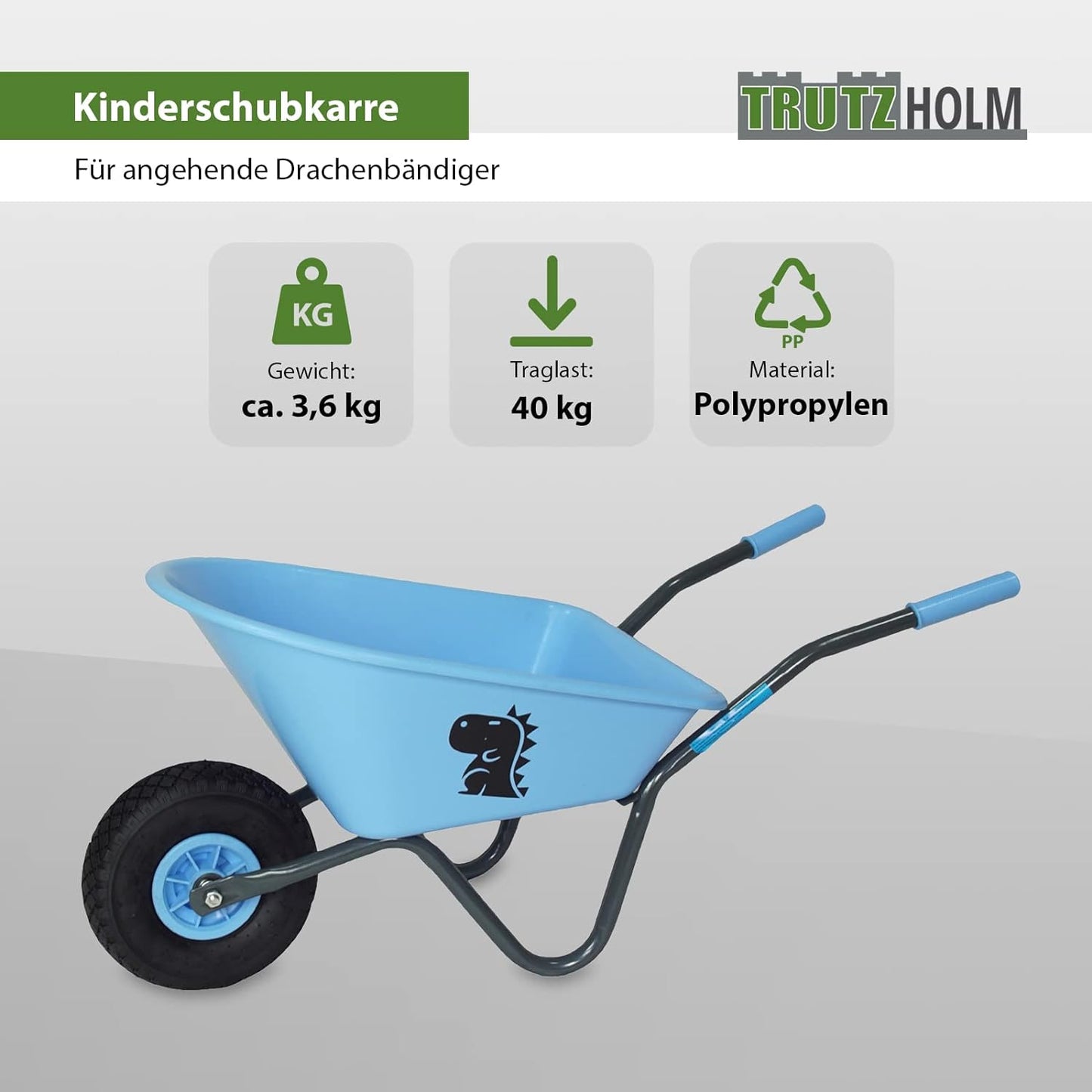 Kinderschubkarre, Drache | Blau