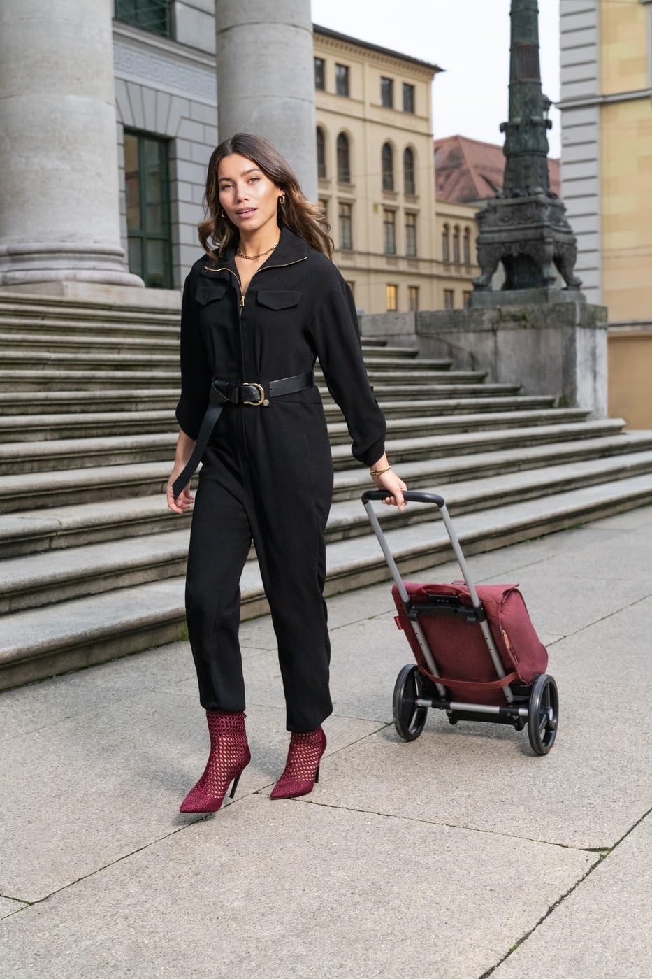Citycruiser Twist Maroon mit Trolley-Funktion, Twist Maroon