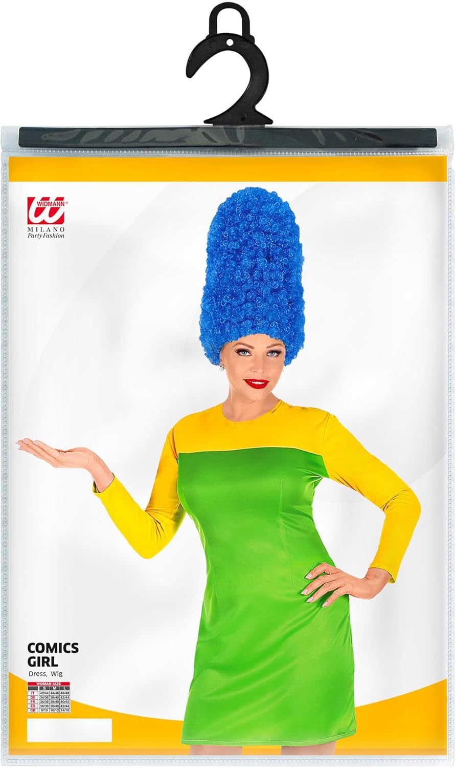 Kostüm Comic Girl mit Kleid und Perücke, M