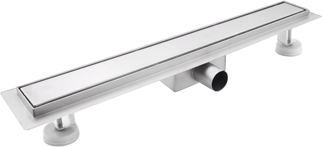 Flache Duschrinne mit Siphon, 120cm