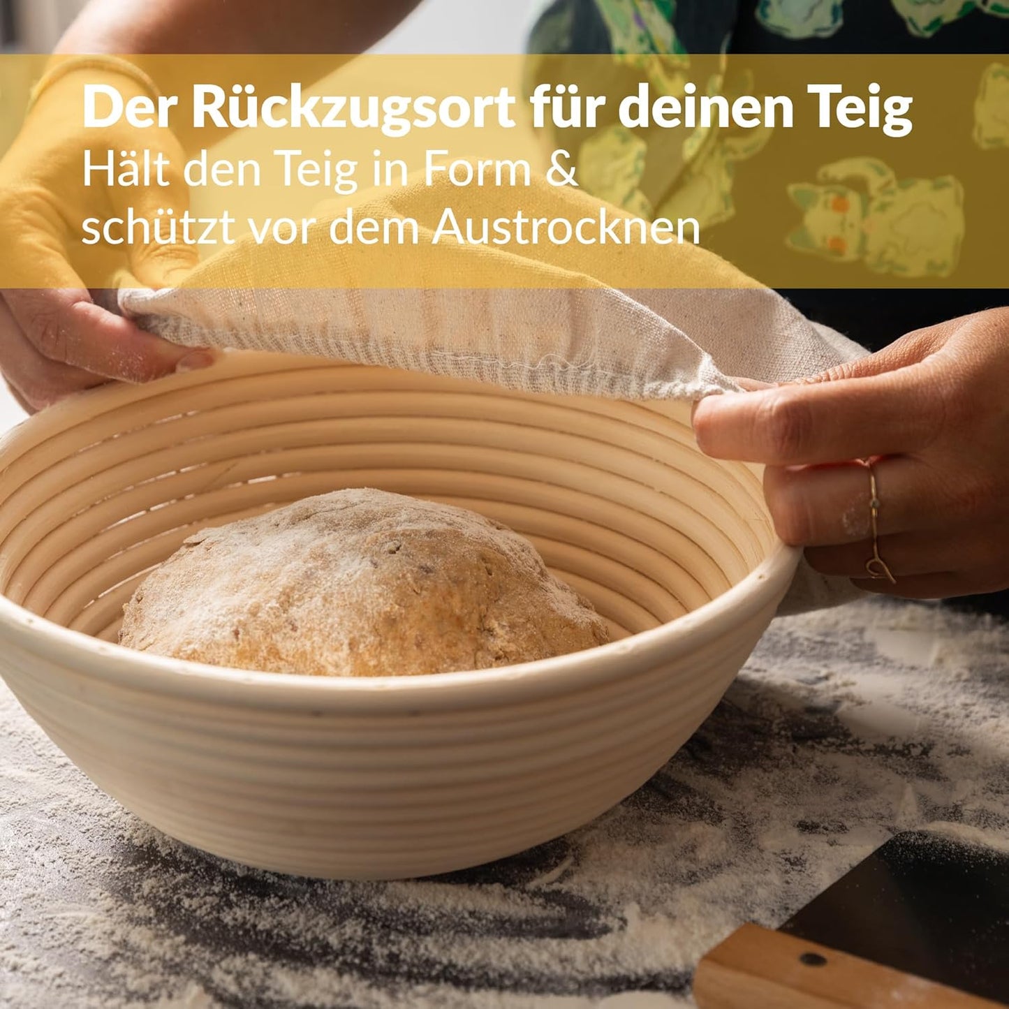 2in1 Brotbackform mit Gärkorb, 3L 2 in 1