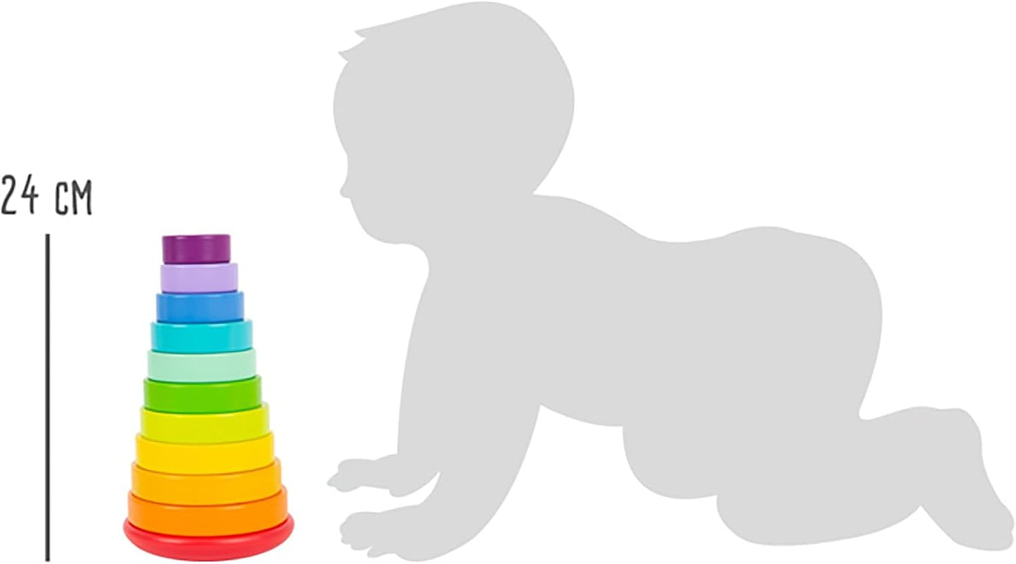 Stapelturm Steckspiel Regenbogen (ab 12 Monaten), Steckspiel
